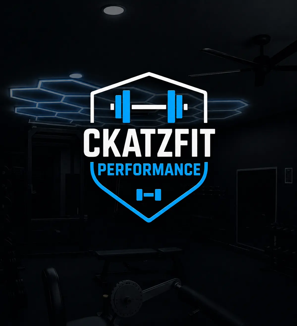 CKatzFit Performance logo inside the Short Hills training facility